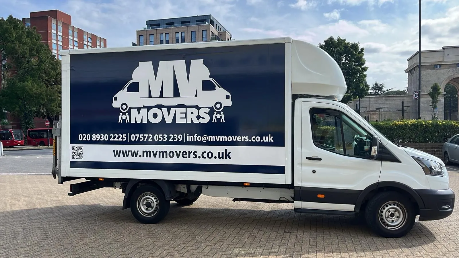 MV Movers Luton van on a London street – Man & Van by Dave's MV Movers crew MV Movers Luton van on a London street – Man & Van by Dave's MV Movers crew