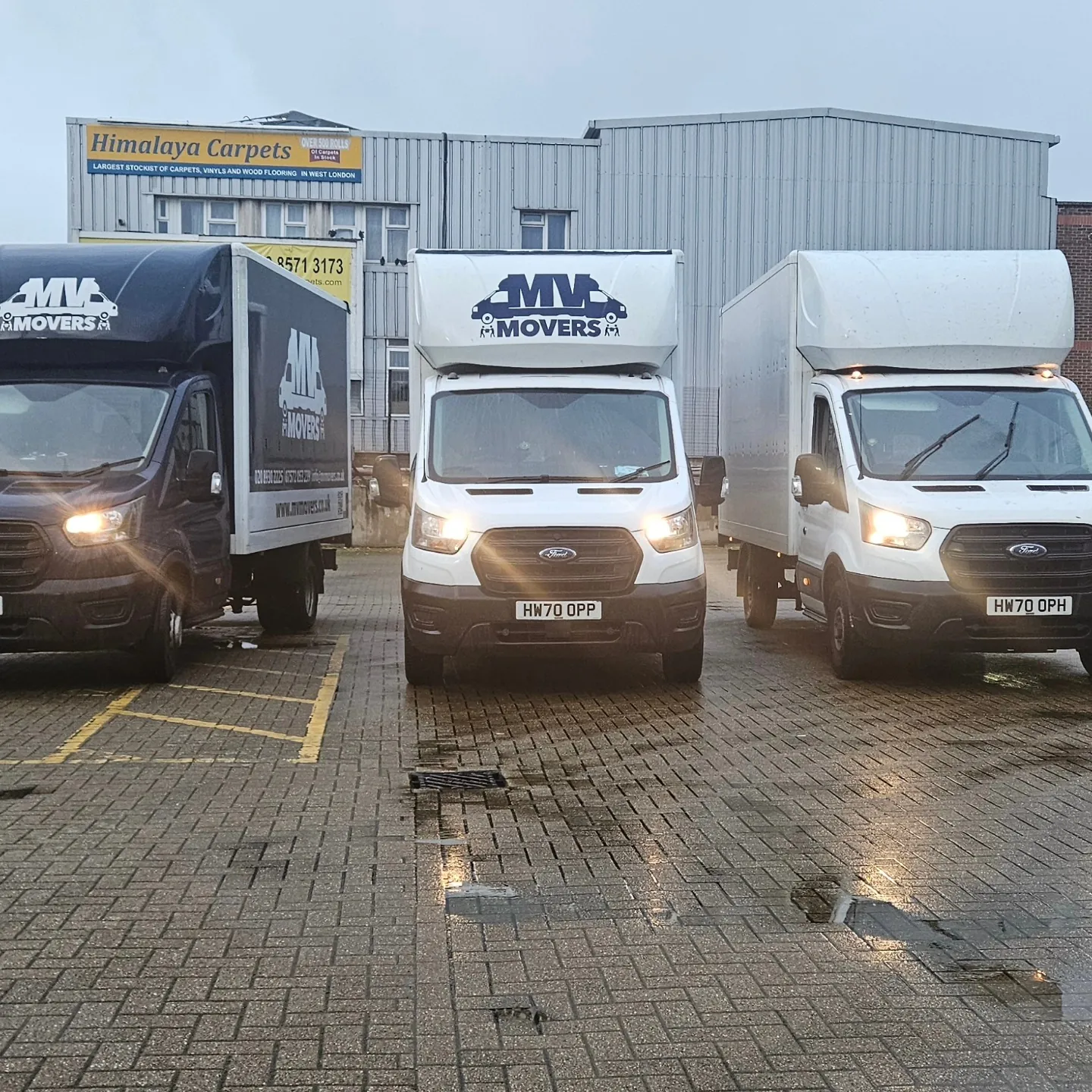 The fleet – Three Lutons before a multi-job day – MV Movers