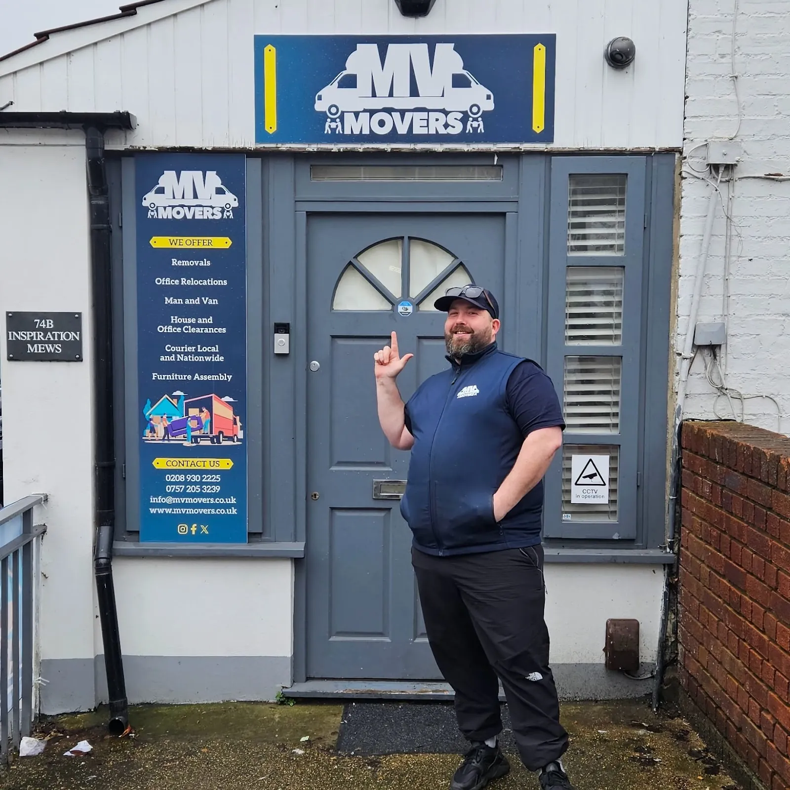 Dave, founder and owner of MV Movers, at the Ealing office Dave, founder and owner of MV Movers, at the Ealing office